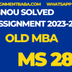 MS 28 solved assignment 2023-24