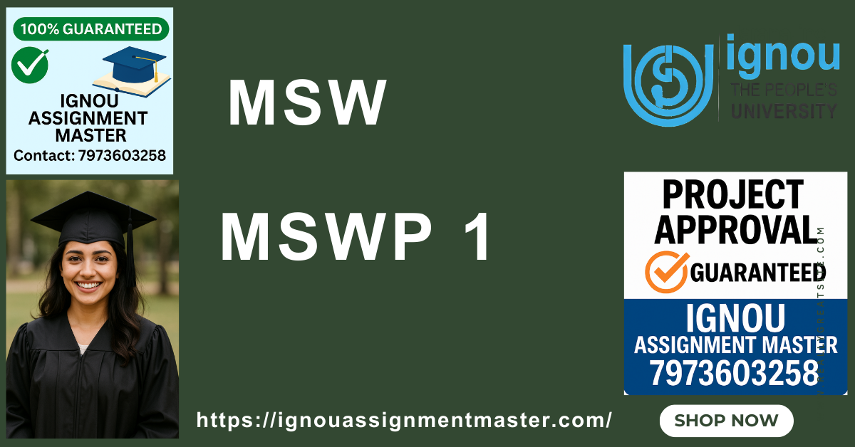 IGNOU MSW PROJECT